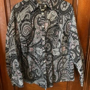 Chaps Paisley Shirt Blouse